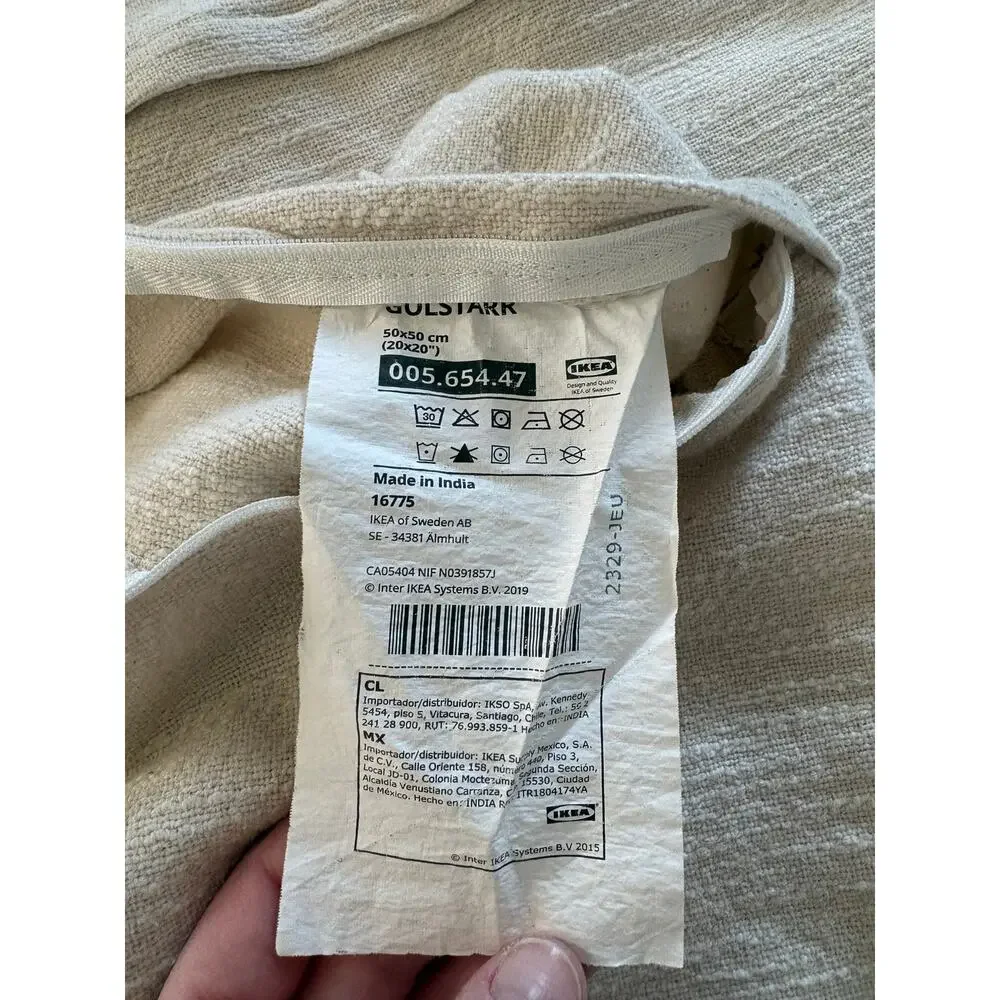 IKEA Golstarr Boho Textured Cushion Pillow Cover Natural Cream Set of 2